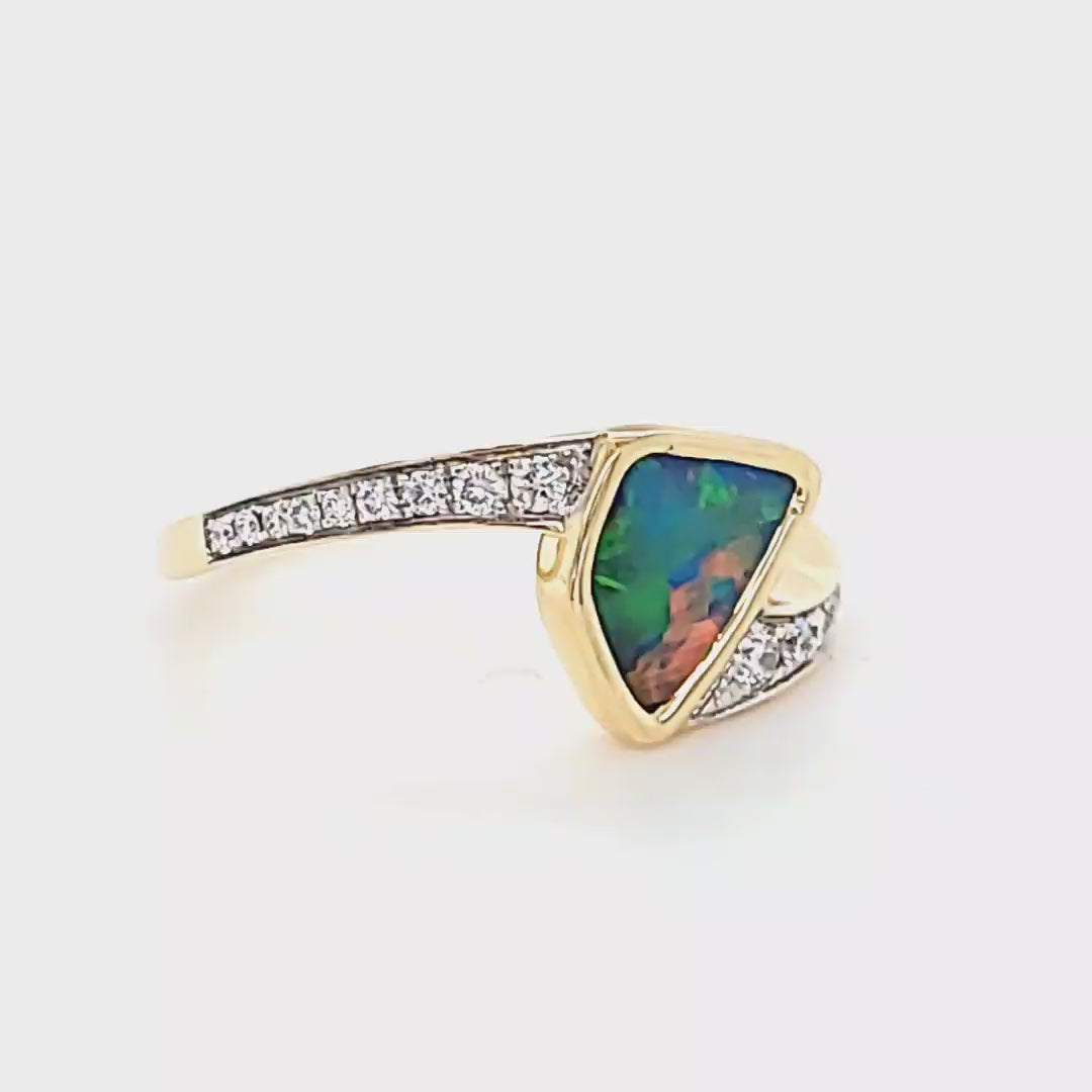 RED HARLEQUIN  OPAL